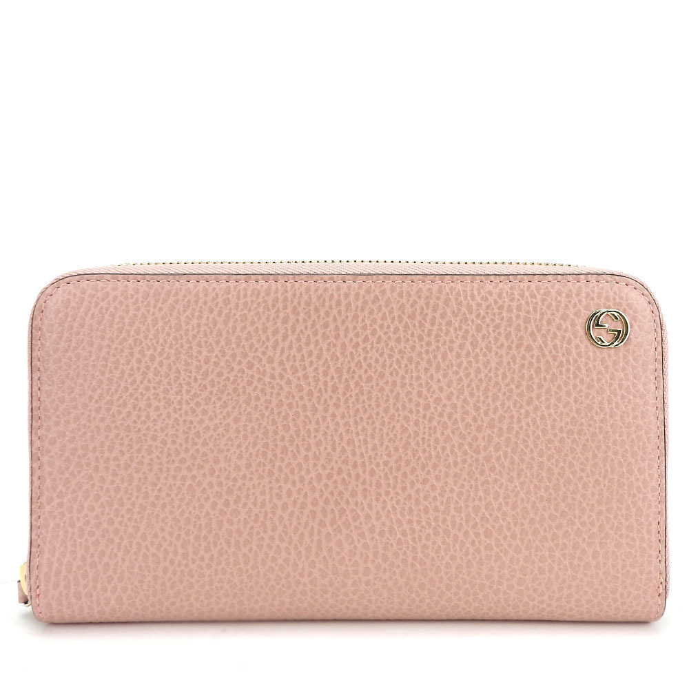 Gucci GUCCI Leather Zip Around Wallet 449347 Leather Long Wallet 449347